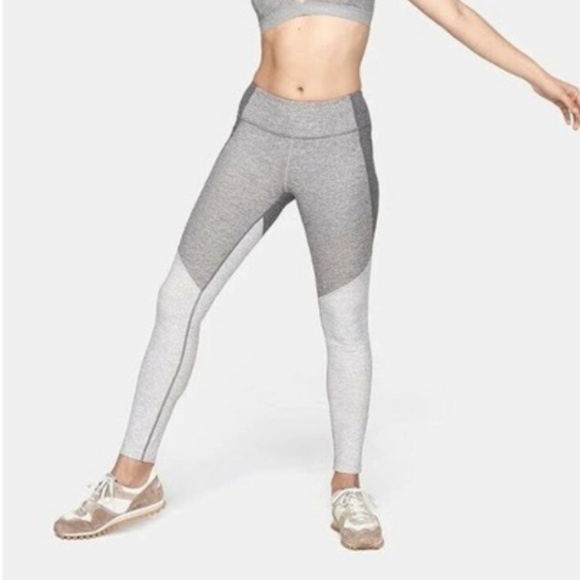 OUTDOOR Voices Tri-Tone Warmup Leggings in Graphite / Dove Size Small New NWOT - Picture 1 of 7